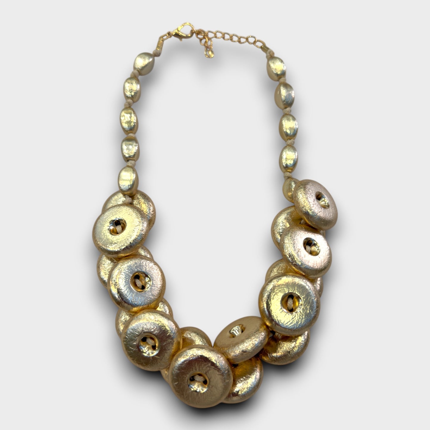 Collana Cerchio Lucente – Oro, Argento, Multicolore