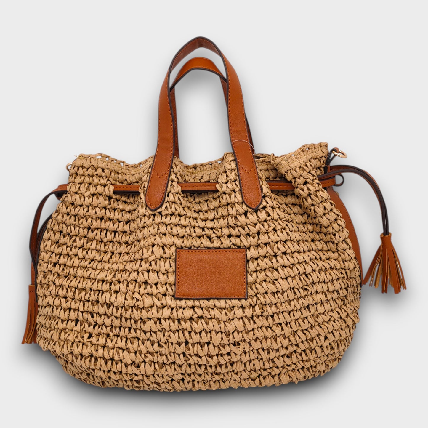 Borsa Tote Intrecciata con Coulisse – Eleganza Naturale, Stile Quotidiano