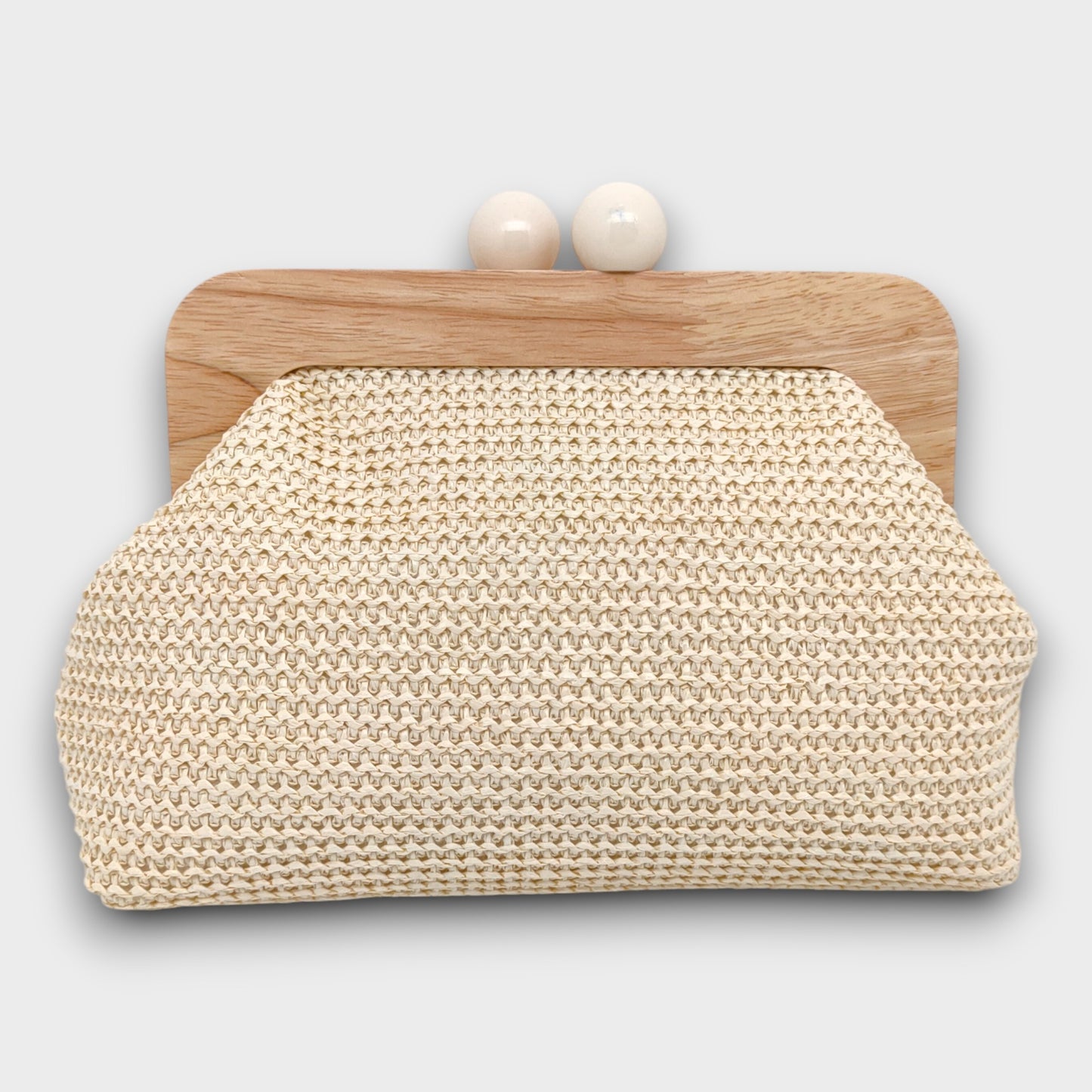 Borsa "Retro Chic" con Chiusura in Legno