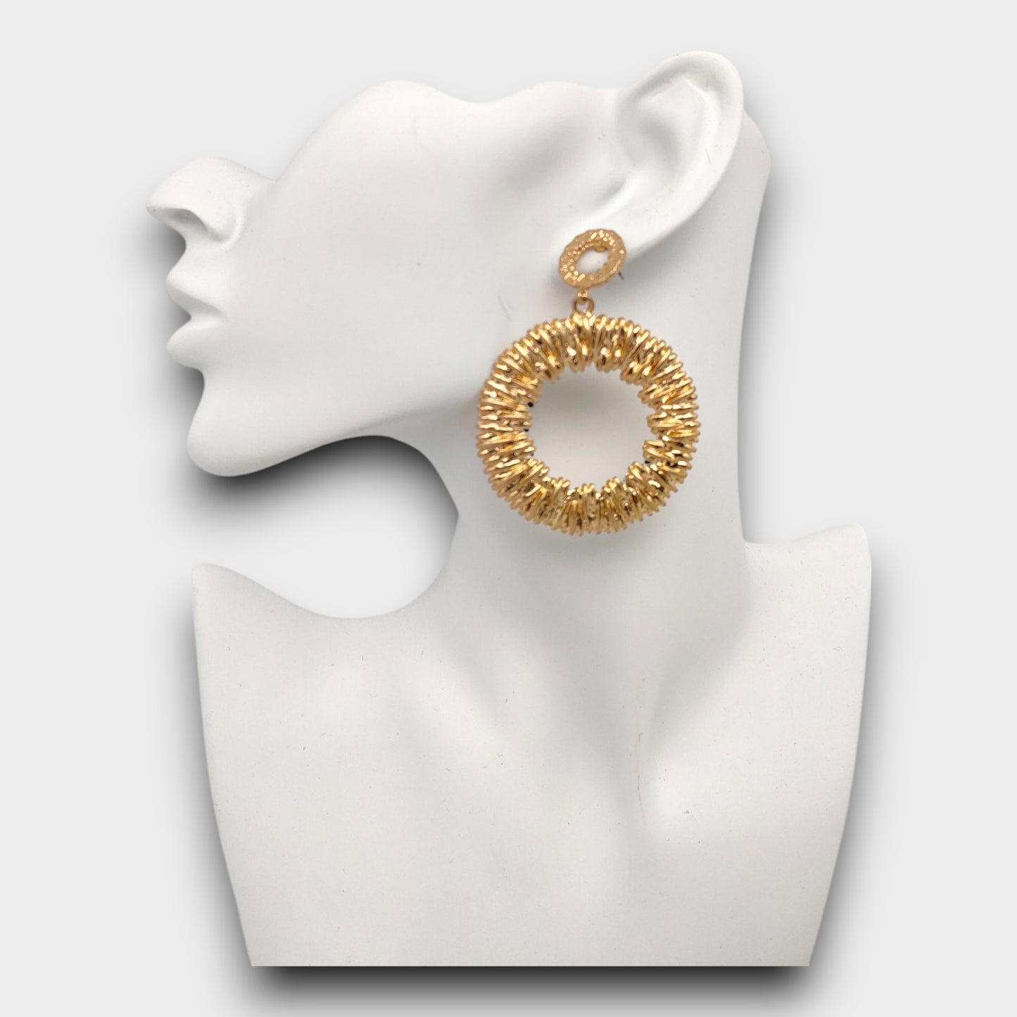 Orecchini Cerchio Raggiante – Oro e Argento