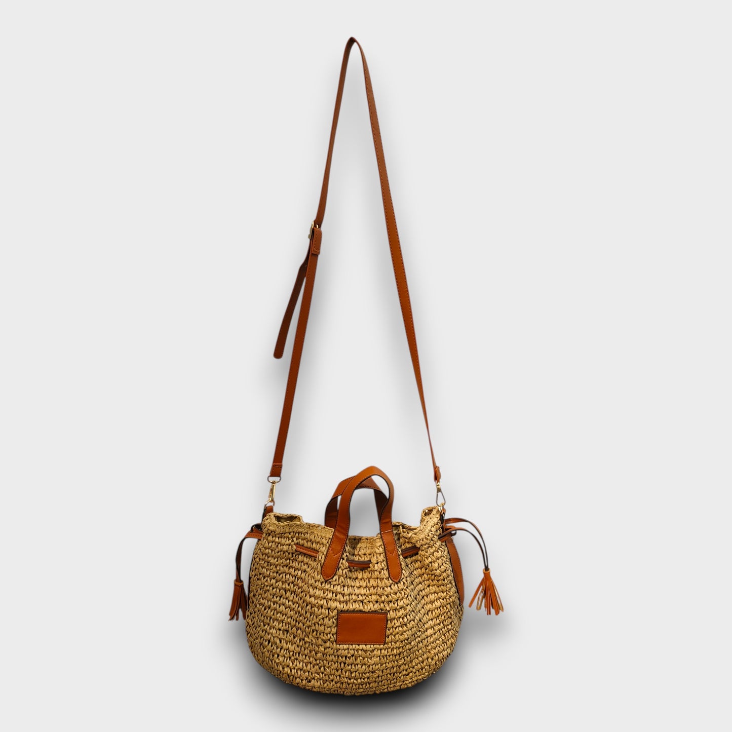 Borsa Tote Intrecciata con Coulisse – Eleganza Naturale, Stile Quotidiano