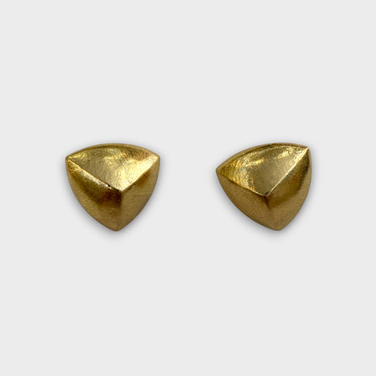 Orecchini Scultura Geometrica – Oro o Argento Satinato