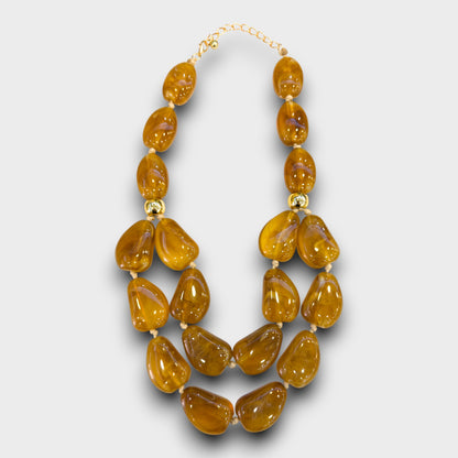 Collana Pietre Fuso – Resina Artistica a Due Fili