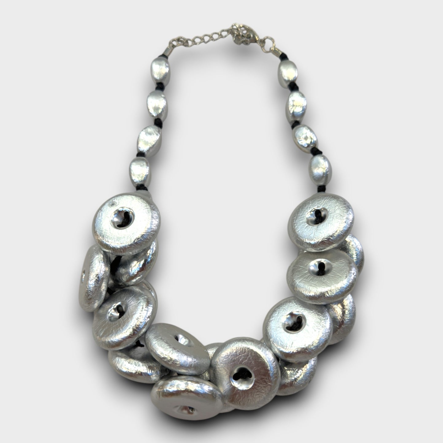 Collana Cerchio Lucente – Oro, Argento, Multicolore