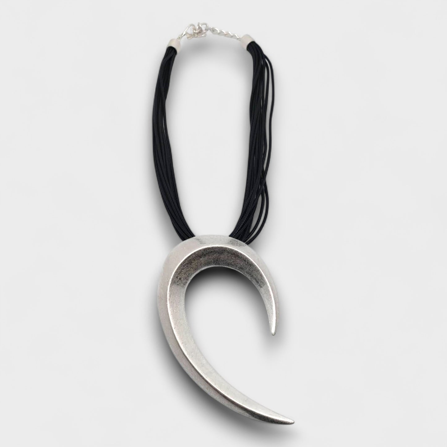 Collana Mezzaluna Bold – Argento / Oro Antico