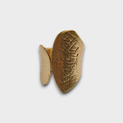 Bracciale Scultura Testurizzata – Oro & Argento