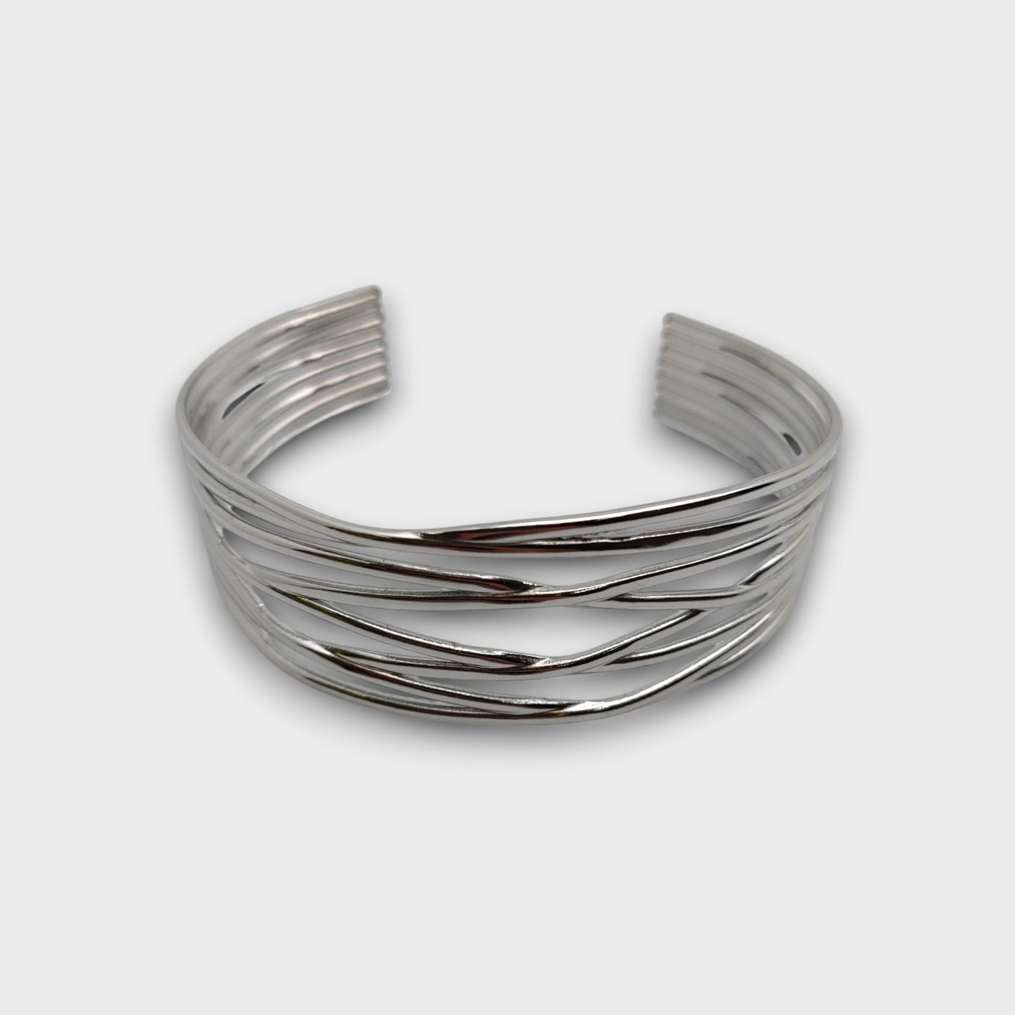 Bracciale “Intreccio Lucido” – Argento / Oro