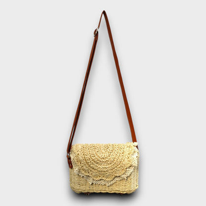 Borsa Intrecciata con Pizzo Vintage