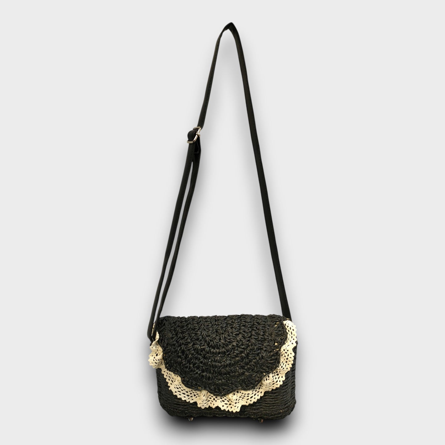 Borsa Intrecciata con Pizzo Vintage