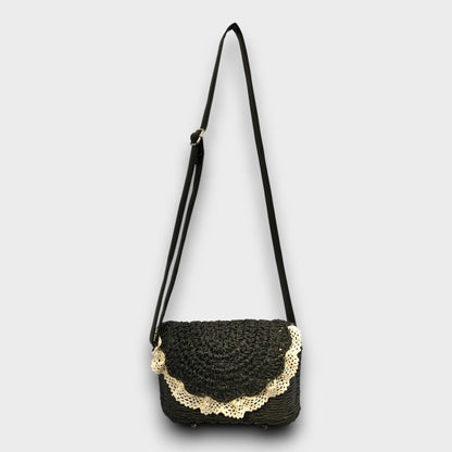 Borsa Intrecciata con Pizzo Vintage
