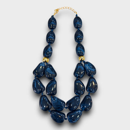 Collana Pietre Fuso – Resina Artistica a Due Fili