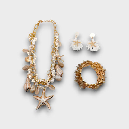 Set “Onda Preziosa” - Collana + Bracciale + Orecchini (3 Varianti Colore)