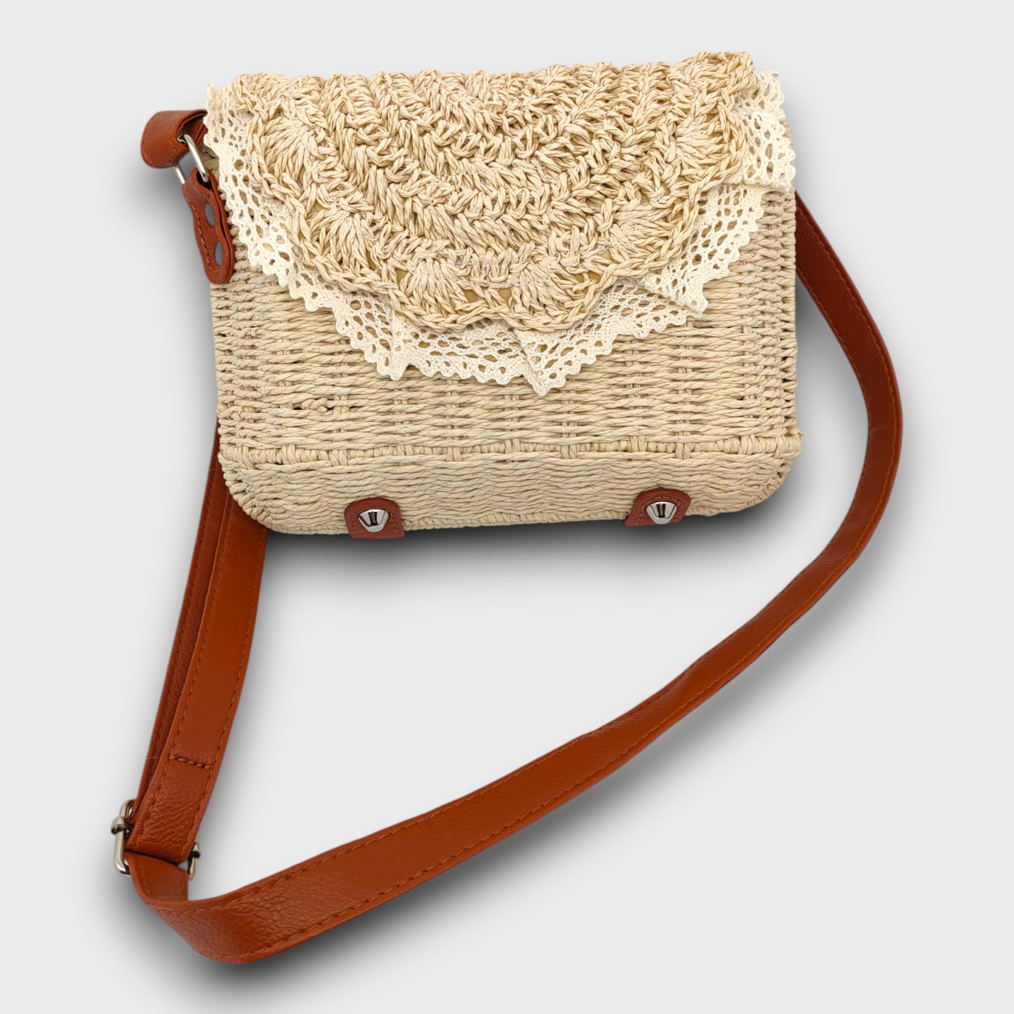 Borsa Intrecciata con Pizzo Vintage