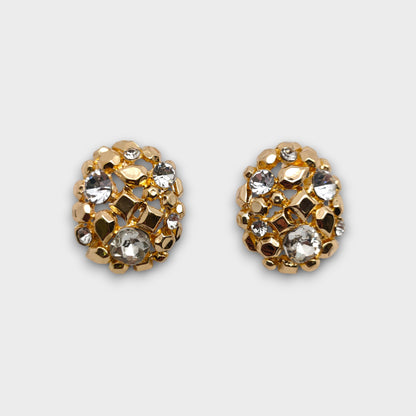 Orecchini Galassia Brillante – Oro o Argento con Cristalli