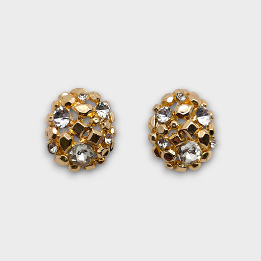 Orecchini Galassia Brillante – Oro o Argento con Cristalli