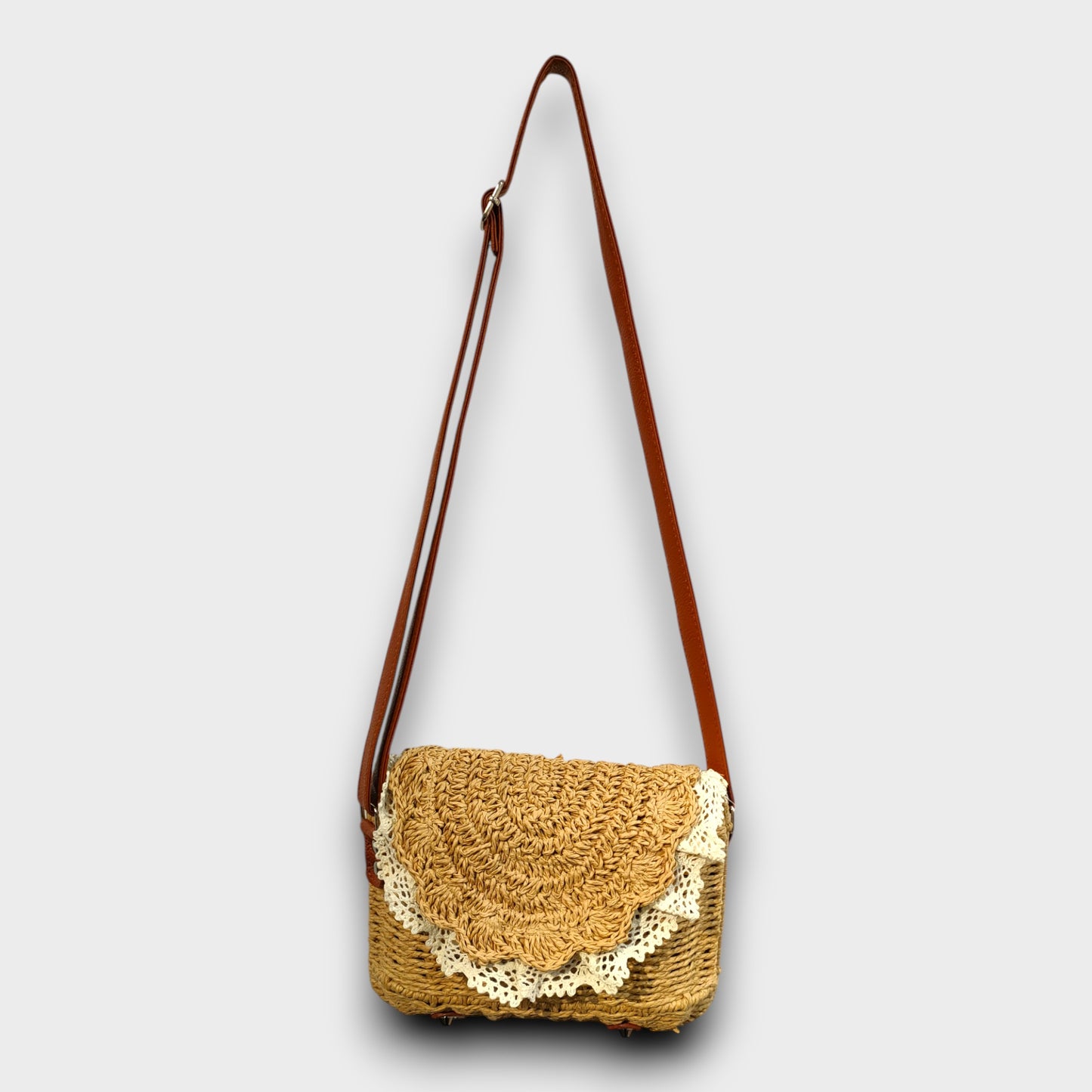 Borsa Intrecciata con Pizzo Vintage