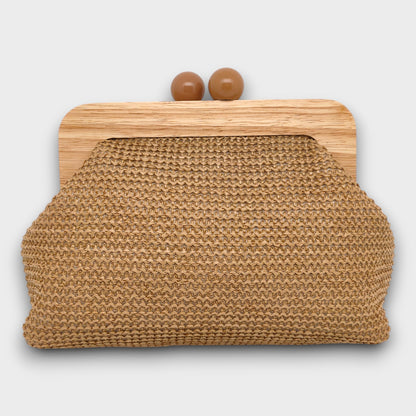 Borsa "Retro Chic" con Chiusura in Legno