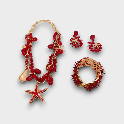 Set “Onda Preziosa” - Collana + Bracciale + Orecchini (3 Varianti Colore)