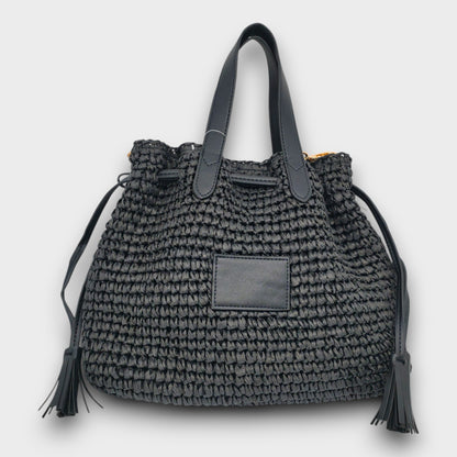 Borsa Tote Intrecciata con Coulisse – Eleganza Naturale, Stile Quotidiano