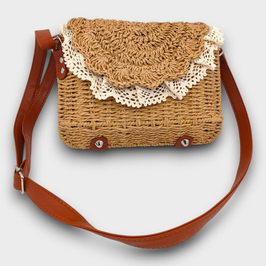 Borsa Intrecciata con Pizzo Vintage